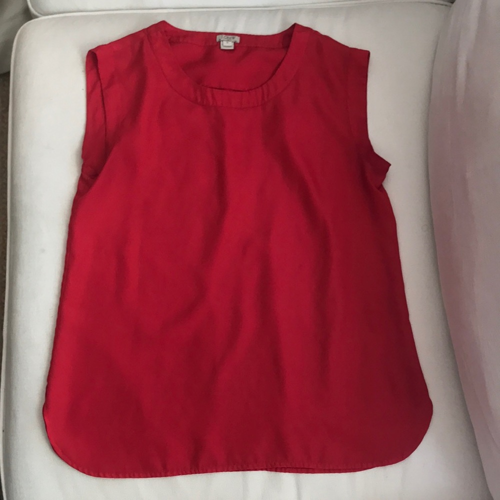 J. Crew Drapey Sleeveless Top in Red Size S